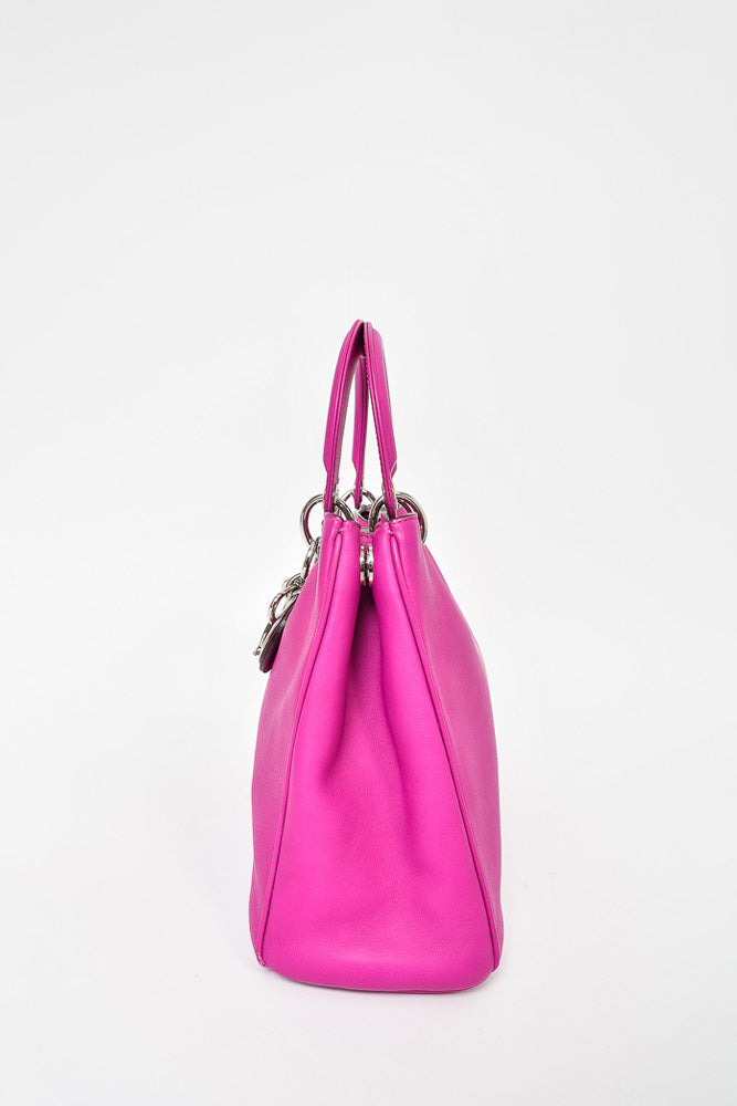 Christian Dior Pink Leather Diorissimo with Pouch