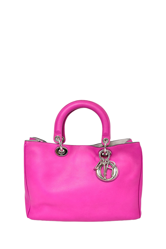 Christian Dior Pink Leather Diorissimo with Pouch