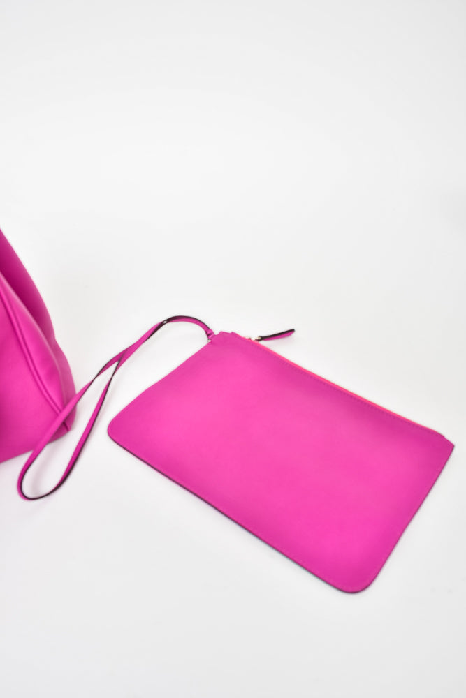 Christian Dior Pink Leather Diorissimo with Pouch