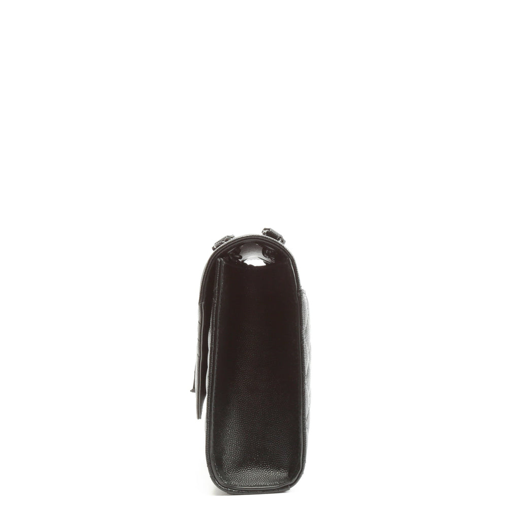 SAINT LAURENT Medium Envelope Monogram Matelasse Chain Bag- Black