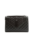 SAINT LAURENT Medium Envelope Monogram Matelasse Chain Bag- Black
