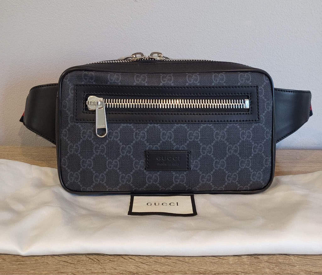 Authentic GG Black Belt Bag Gucci