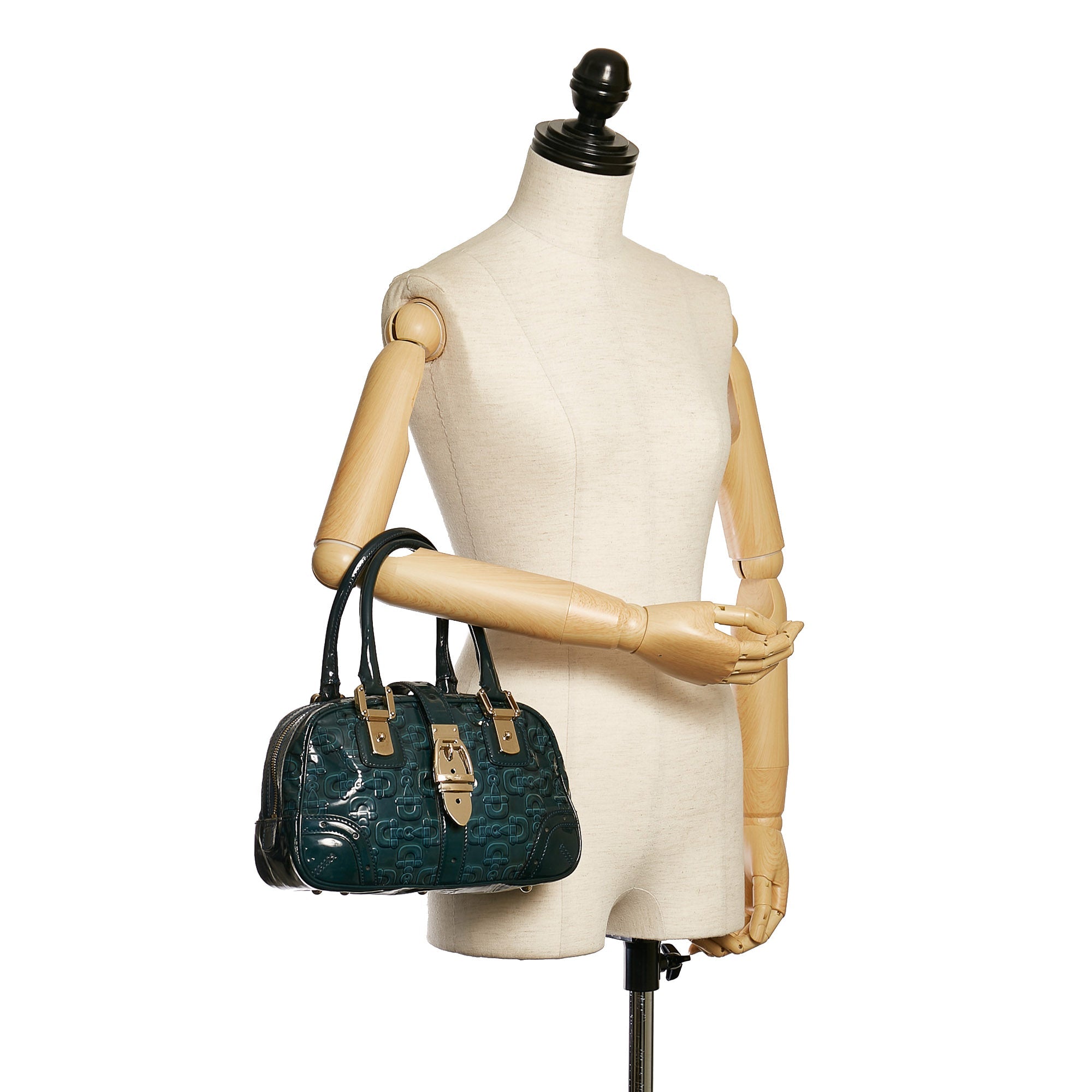 Gucci Horsebit Handbag Blue Patent