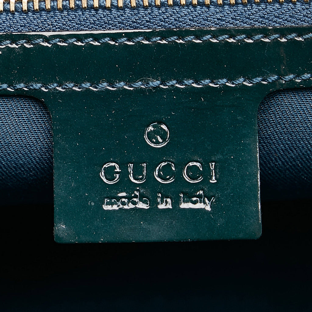 Gucci Horsebit Handbag Blue Patent
