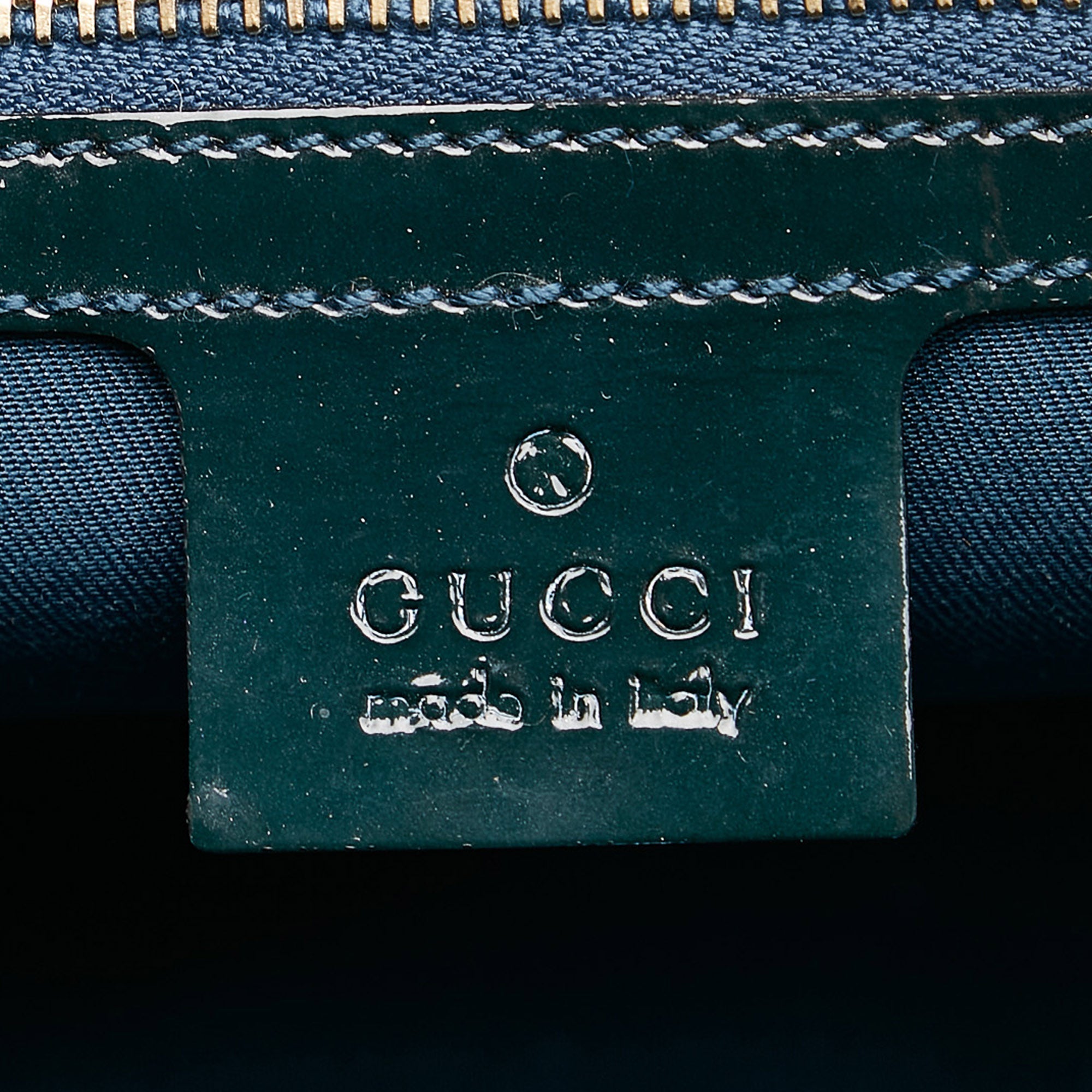 Gucci Horsebit Handbag Blue Patent