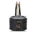 Gucci GG Marmont Round Backpack Black Matelassé