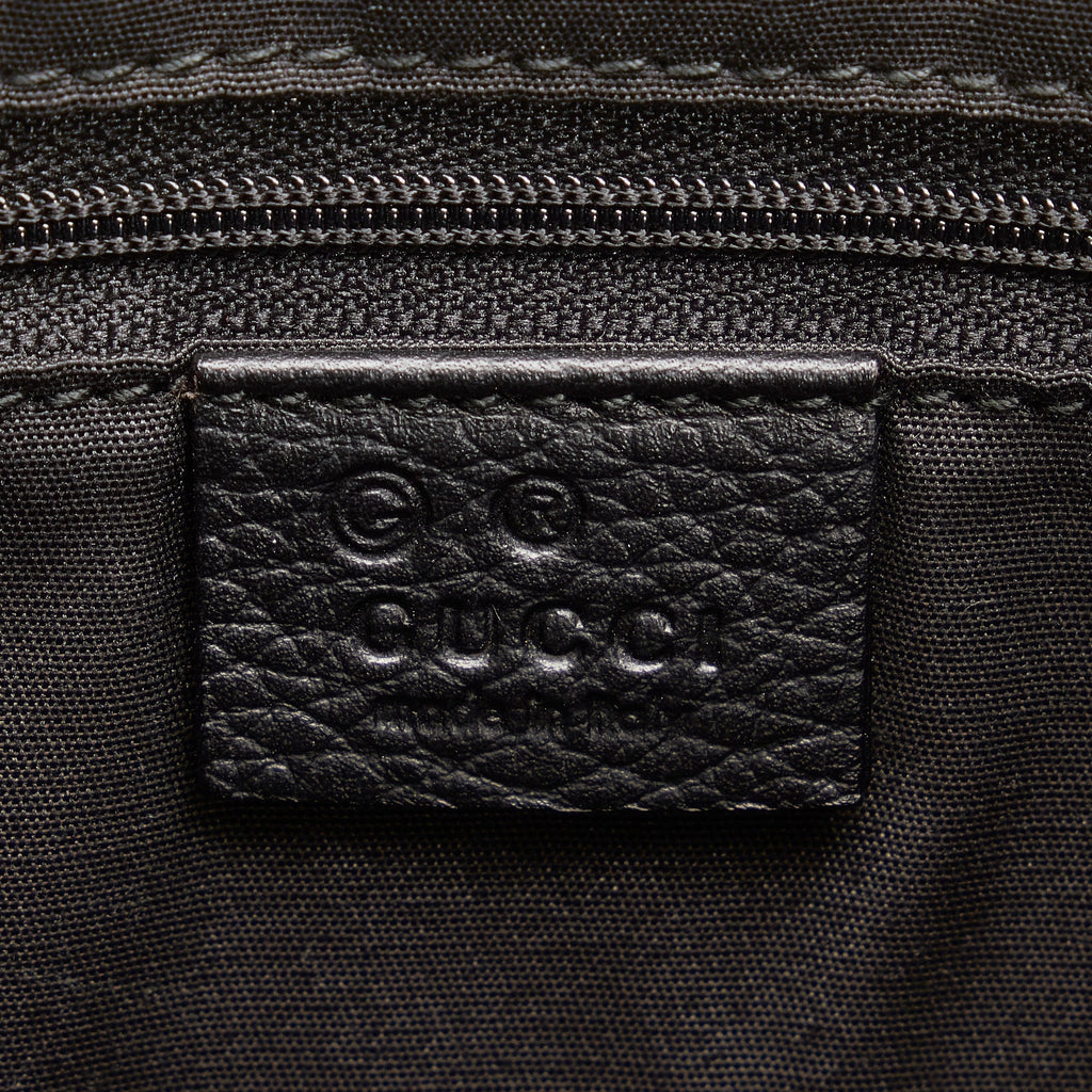 Gucci Abbey D-Ring Tote Bag Black GG Canvas