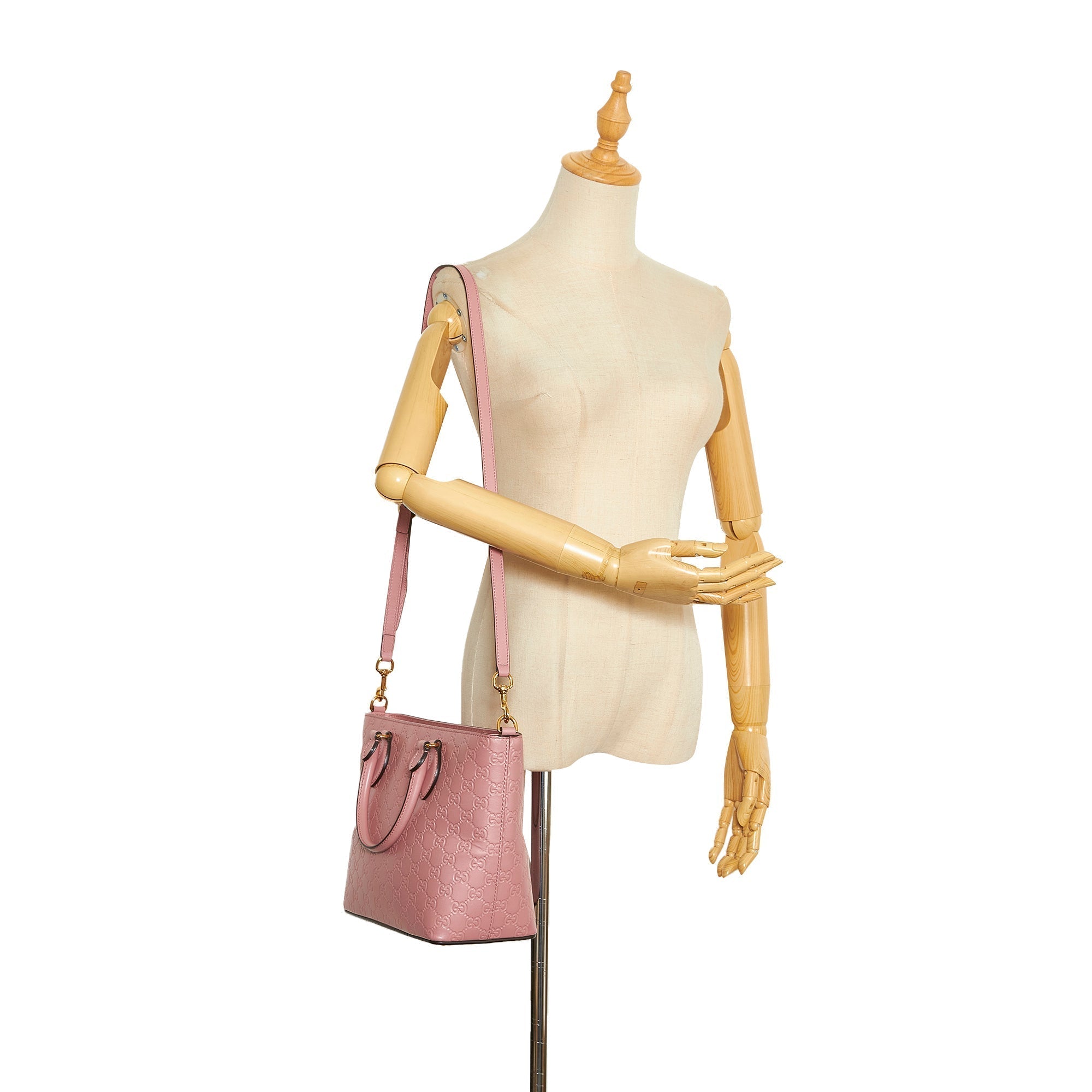 SALE Gucci Handbag Pink Guccissima