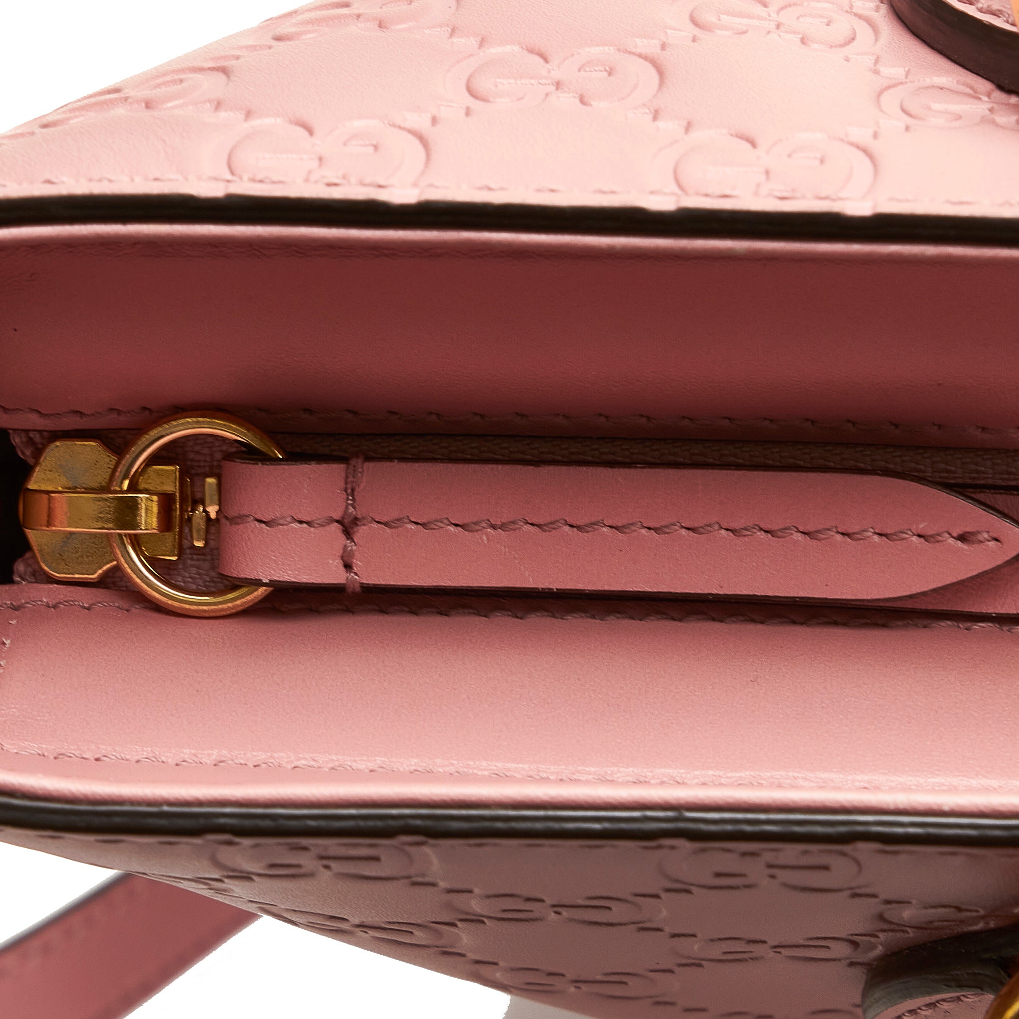 SALE Gucci Handbag Pink Guccissima