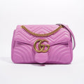 Gucci Womens Marmont Flap Pink Gold Medium