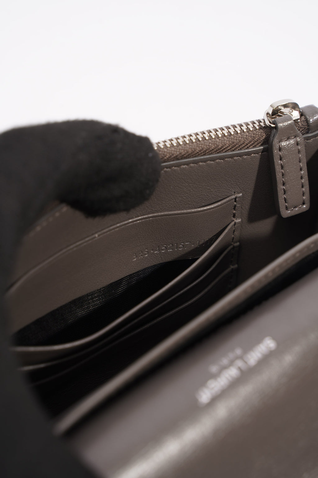 Saint Laurent Sunset Bag Grey Leather Mini