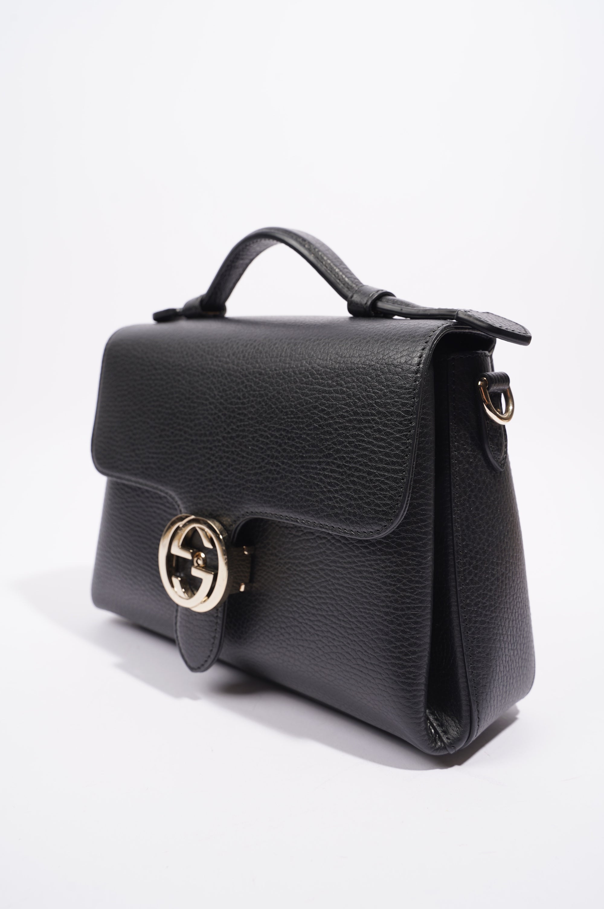 Gucci Womens Dollar Interlocking GG Bag Black