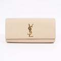 Saint Laurent Kate Clutch Cream Leather