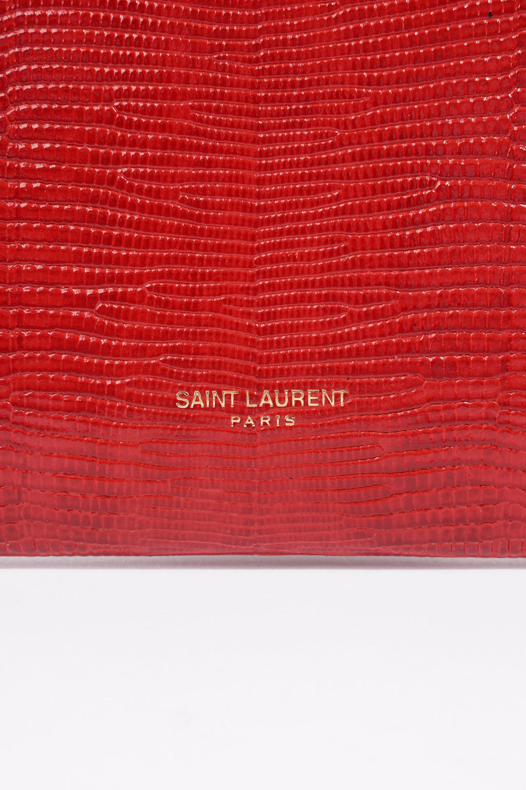Saint Laurent Envelope Clutch Red Leather