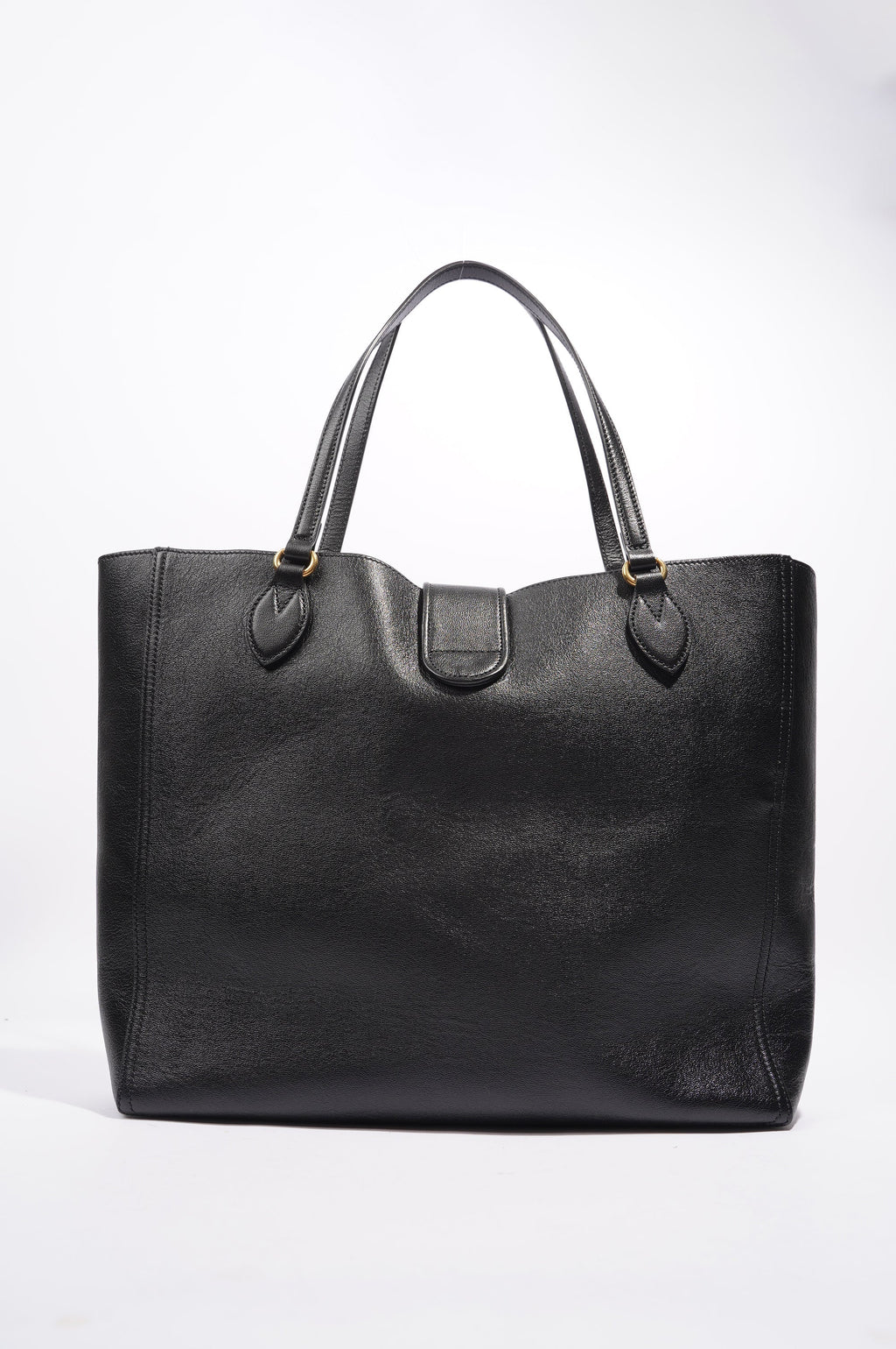 Gucci Dahlia Double G Tote Black Leather Medium