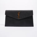 Saint Laurent Womens Uptown Pouch Black / Gold