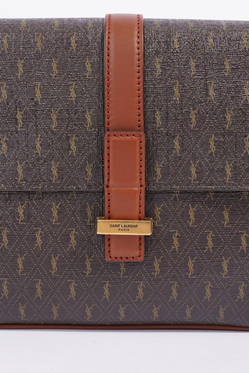 Saint Laurent Le Monagramme Small Satchel Chestnut