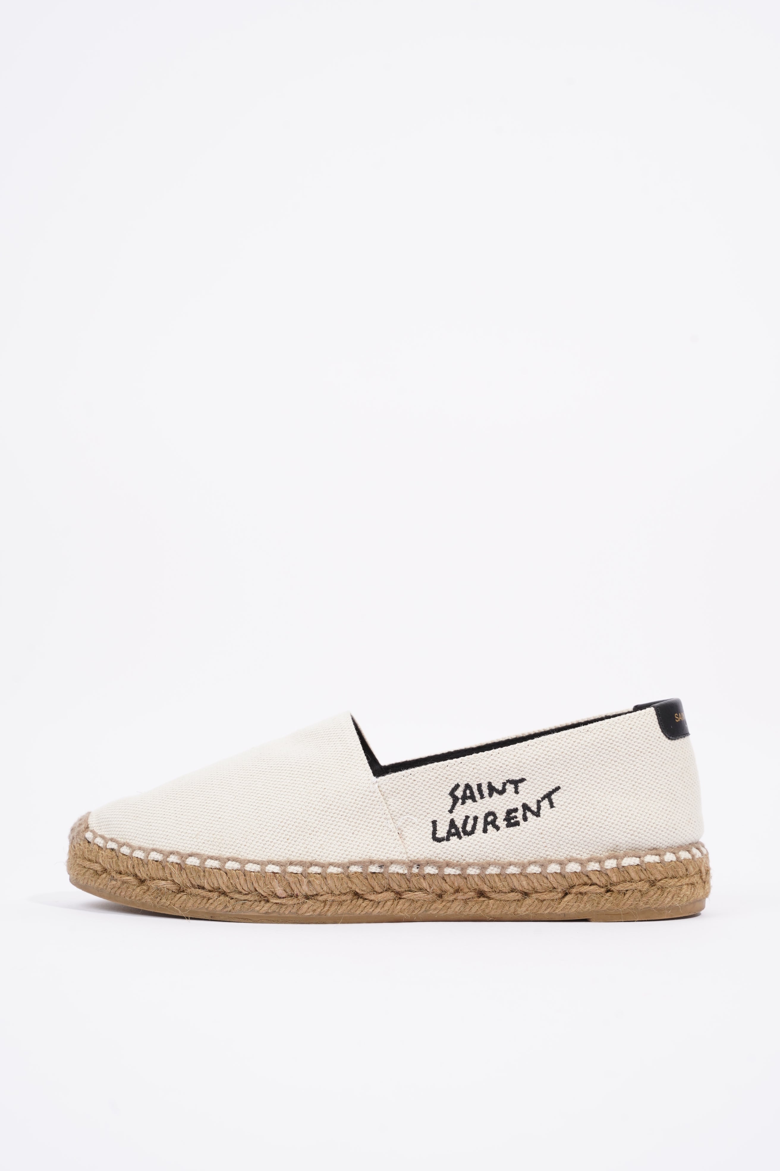 Saint Laurent Womens Espadrille Sl Signat White EU 37 / UK 4