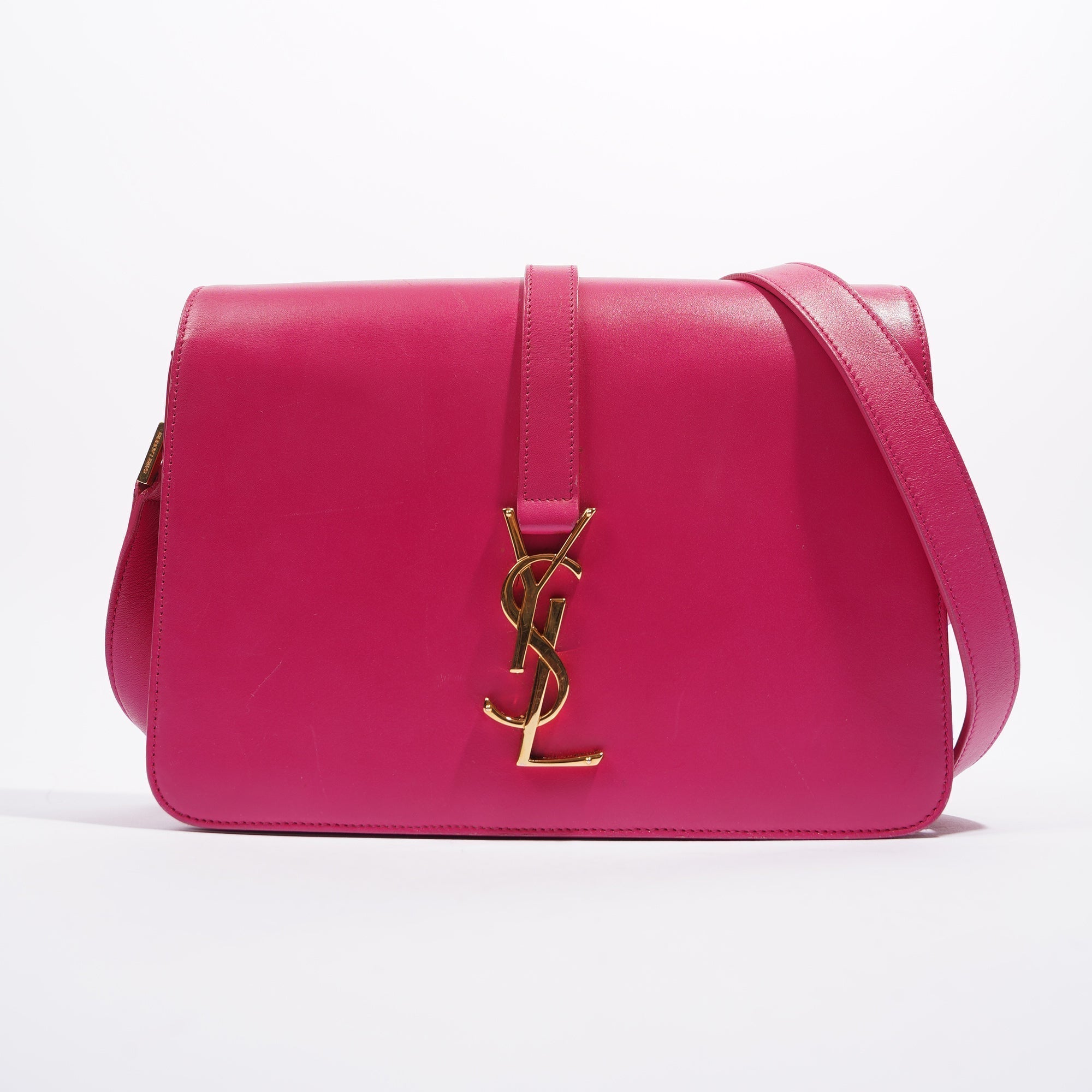 Saint Laurent Womens Universite Bag Pink / Gold