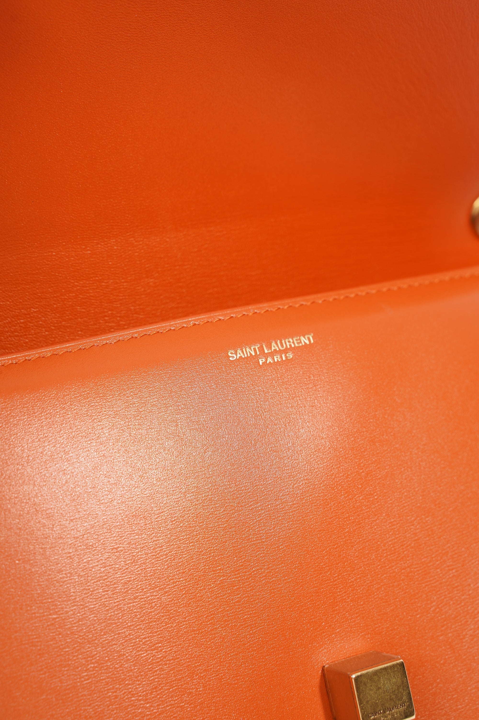 Saint Laurent Womens Le Carre Orange