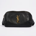 Saint Laurent Womens Cassandre Classic Belt Bag Black / Gold