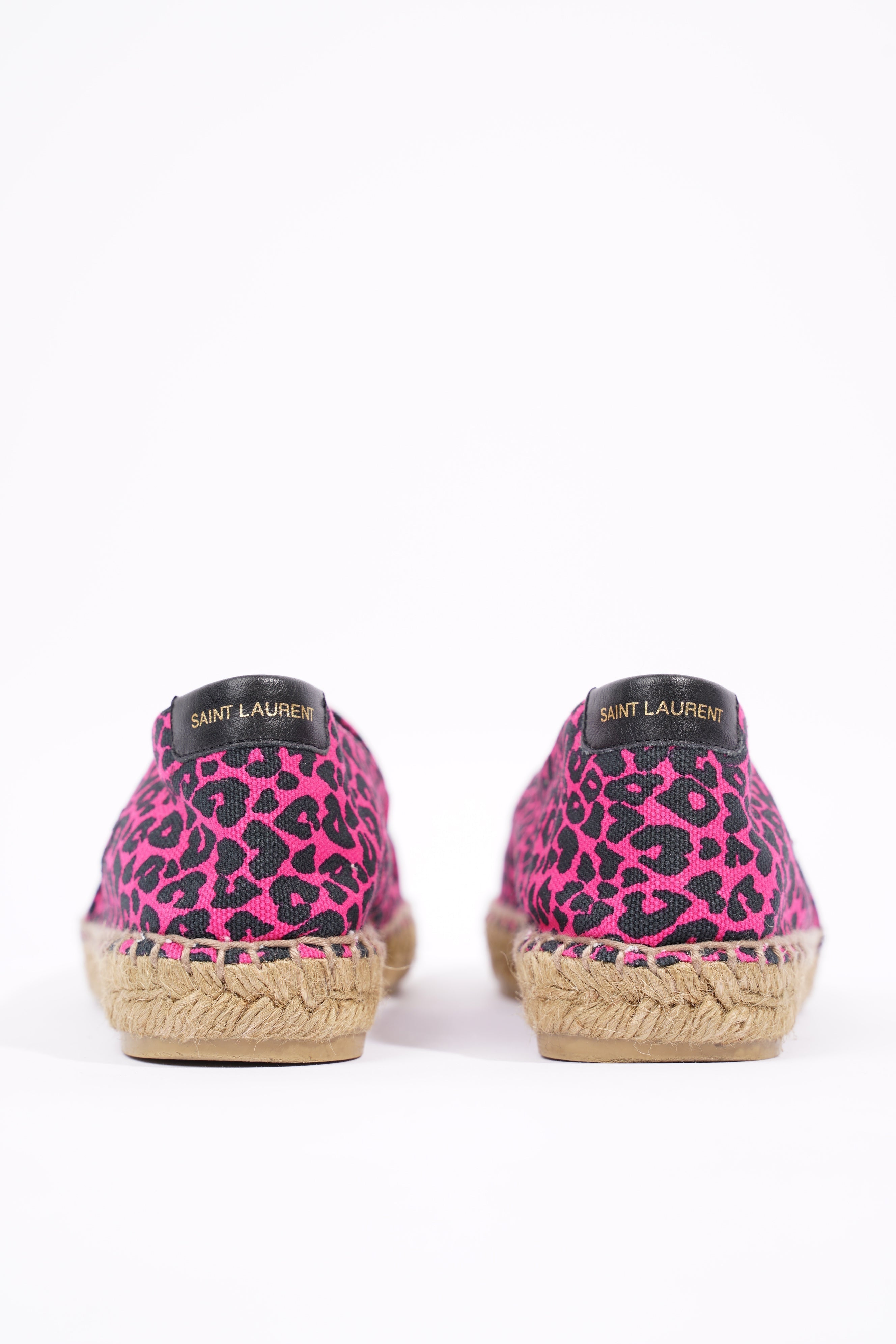 Saint Laurent Womens Espadrilles Pink / Black EU 36 / UK 3