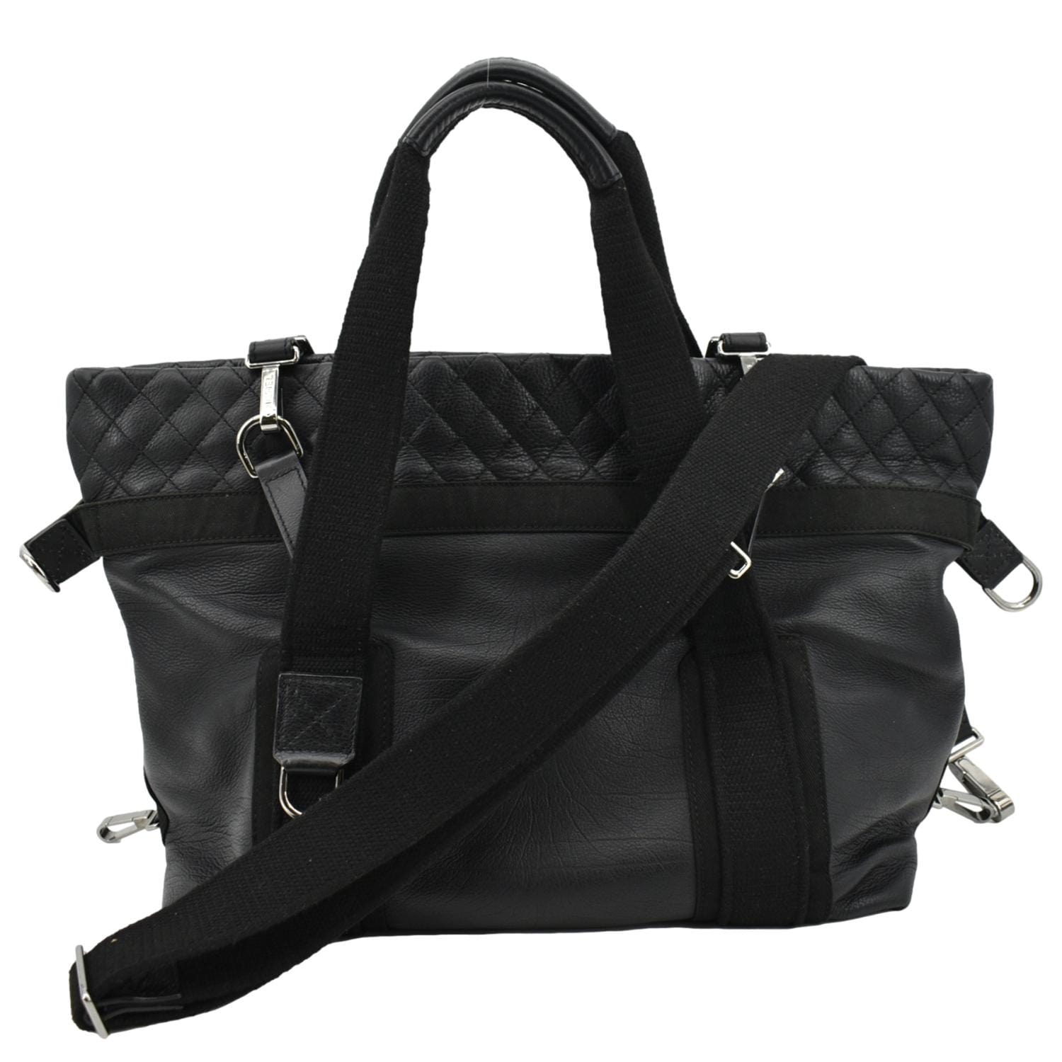 CHANEL 2way Leather Shoulder Bag Black