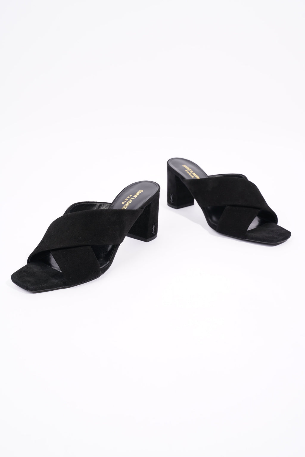 Saint Laurent Womens Lou Lou 70 Mule Black EU 38.5 / UK 5.5