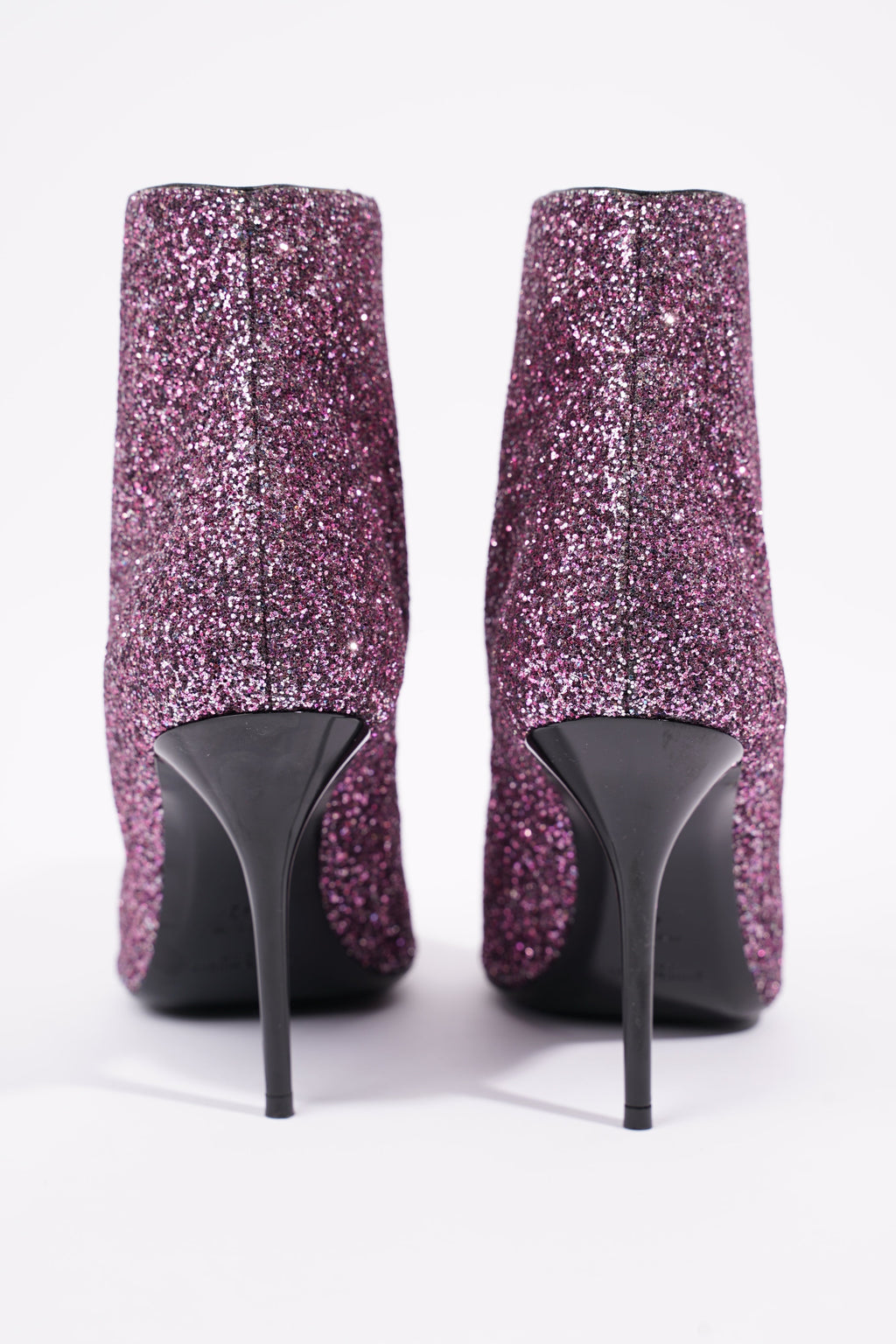 Saint Laurent Womens Pierre 95 Bootie Purple Glitter EU 42 / UK 9