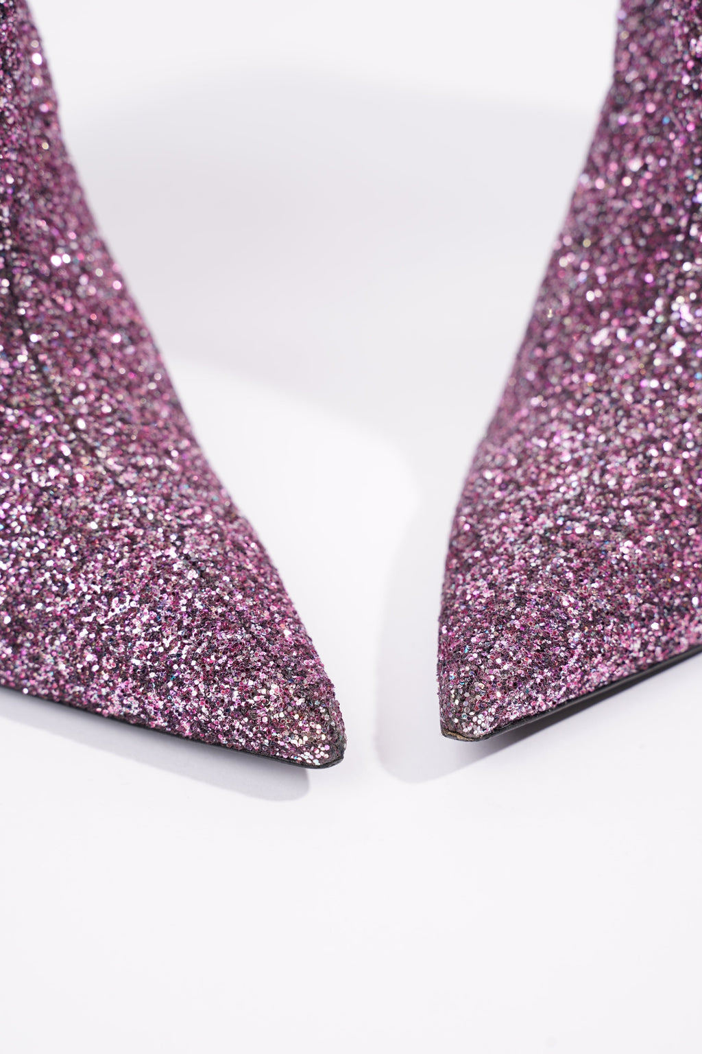 Saint Laurent Womens Pierre 95 Bootie Purple Glitter EU 42 / UK 9
