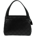 CHANEL Small Vintage Lambskin Leather Handbag Black