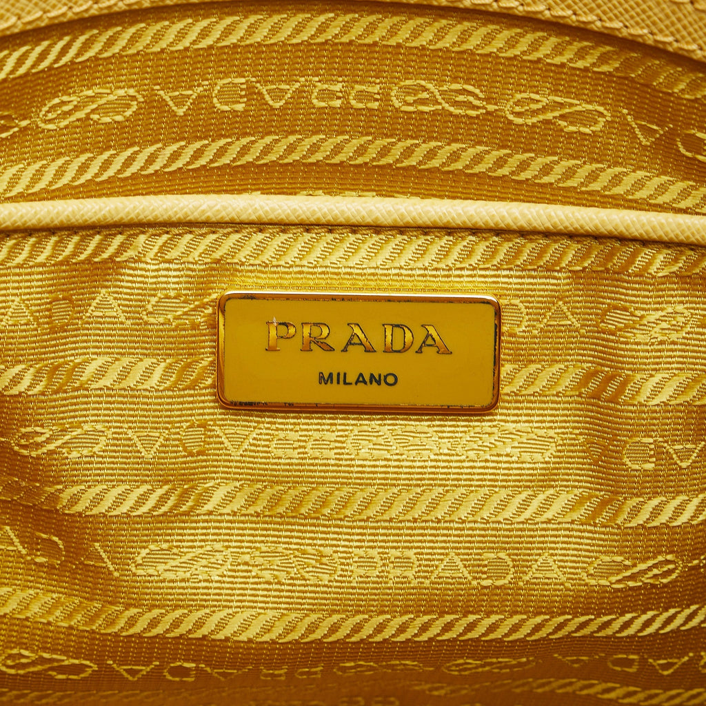 PRADA Saffiano Lux Galleria Double Zip Satchel