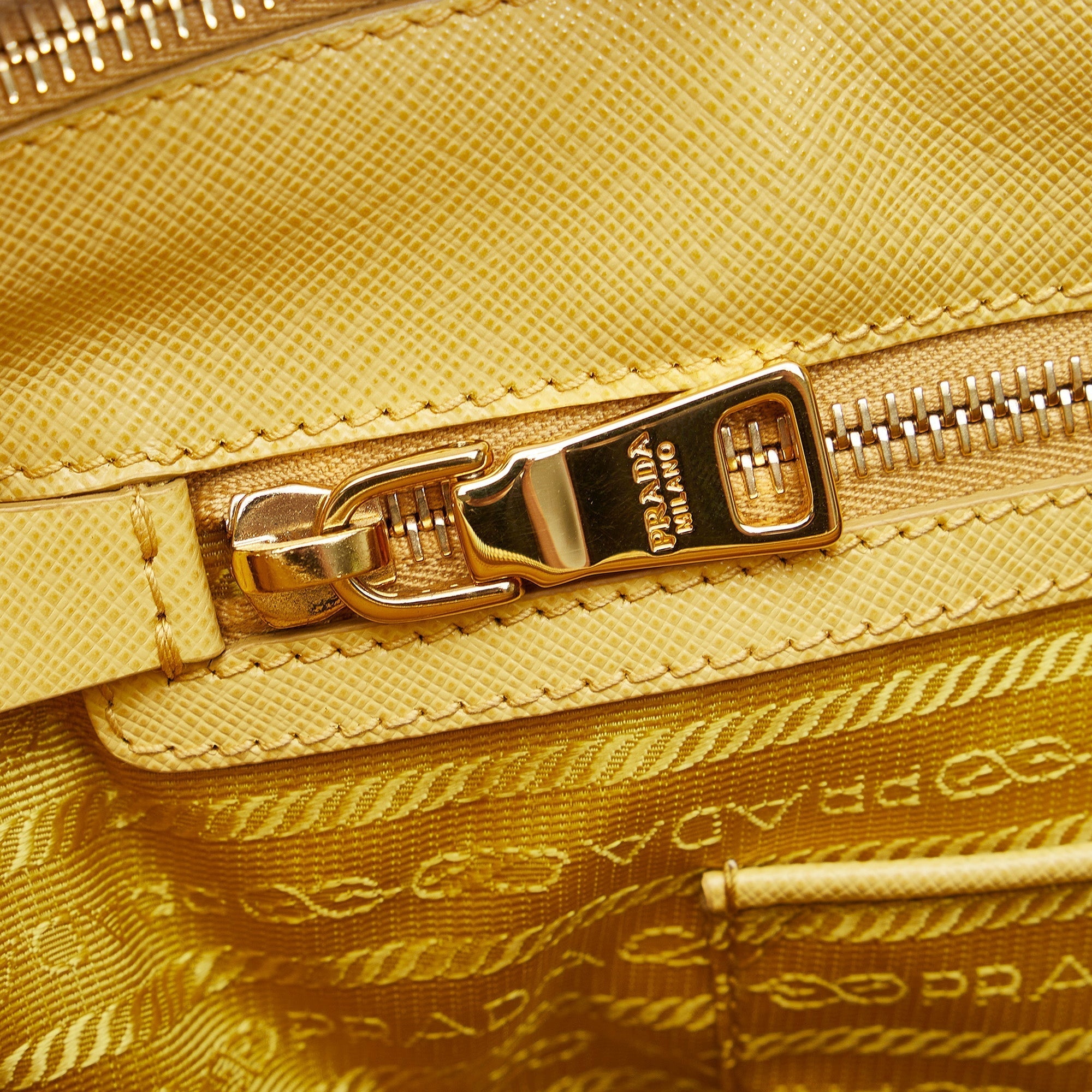 PRADA Saffiano Lux Galleria Double Zip Satchel