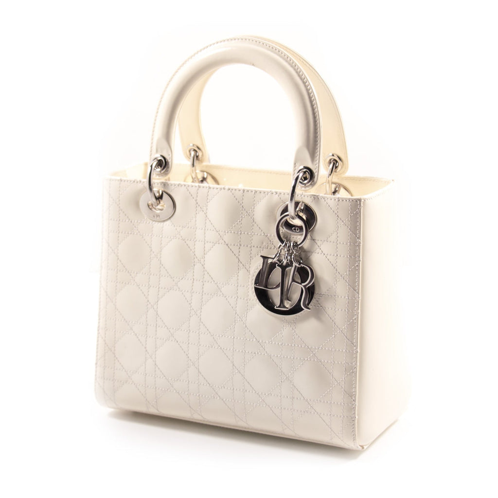 Christian Dior Lady Dior Medium Patent Leather