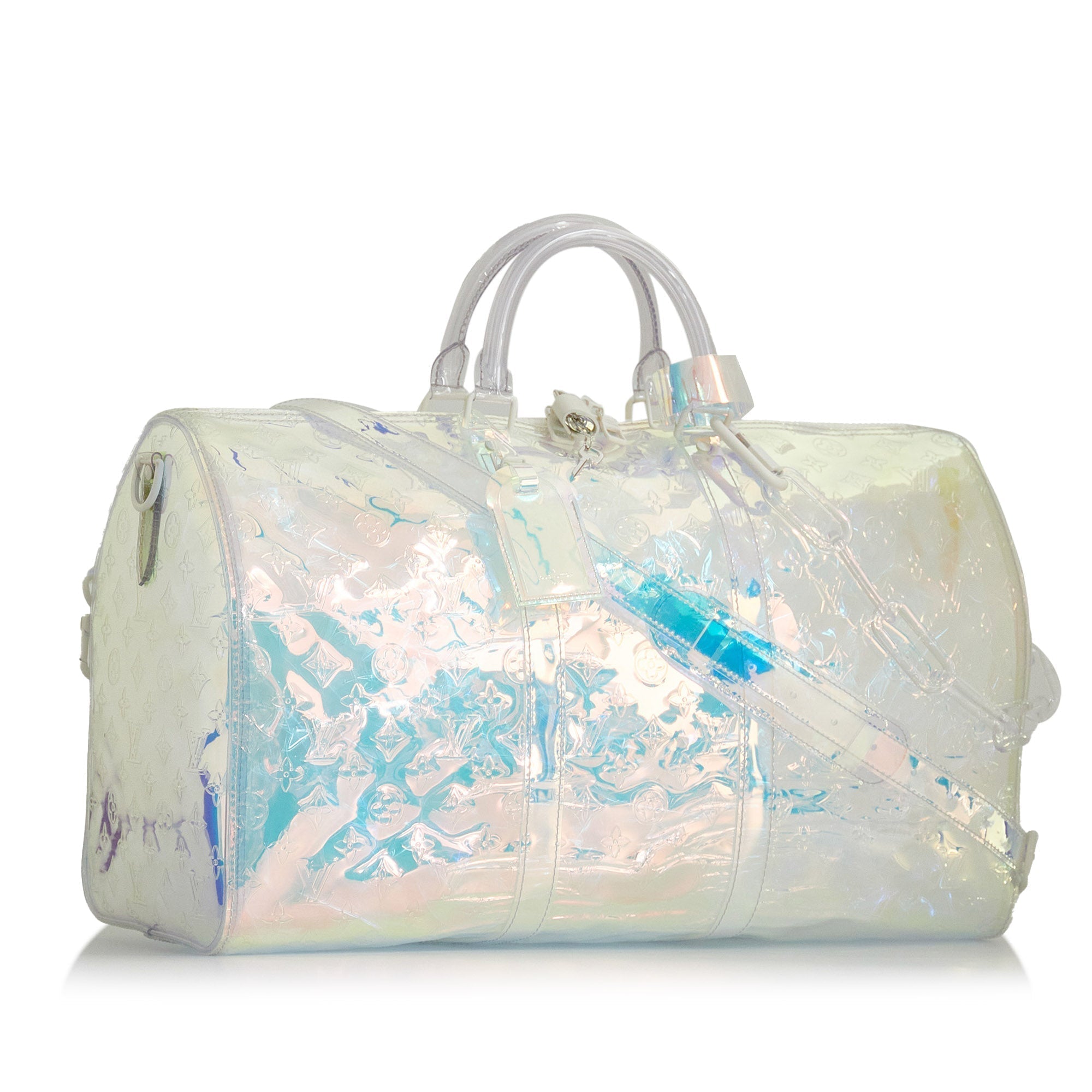 LOUIS VUITTON Monogram Prism Keepall Bandouliere 50 Travel Bag