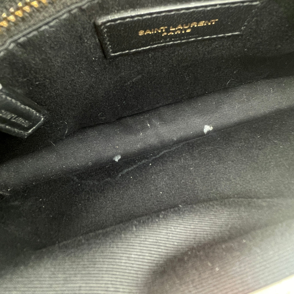 SAINT LAURENT Lou Lou Medium Flap Off White