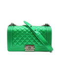 CHANEL Medium Patent Boy Flap Crossbody Bag