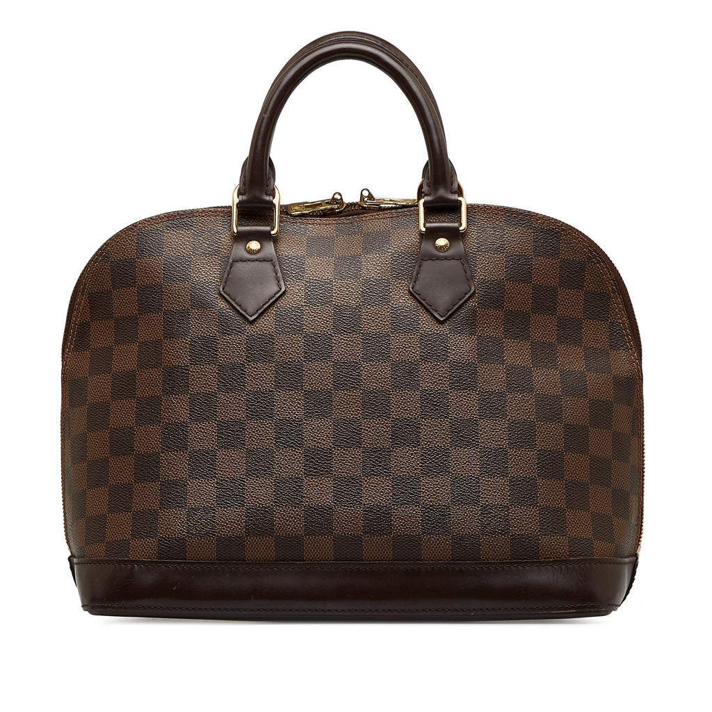 LOUIS VUITTON Damier Ebene Alma PM Handbag