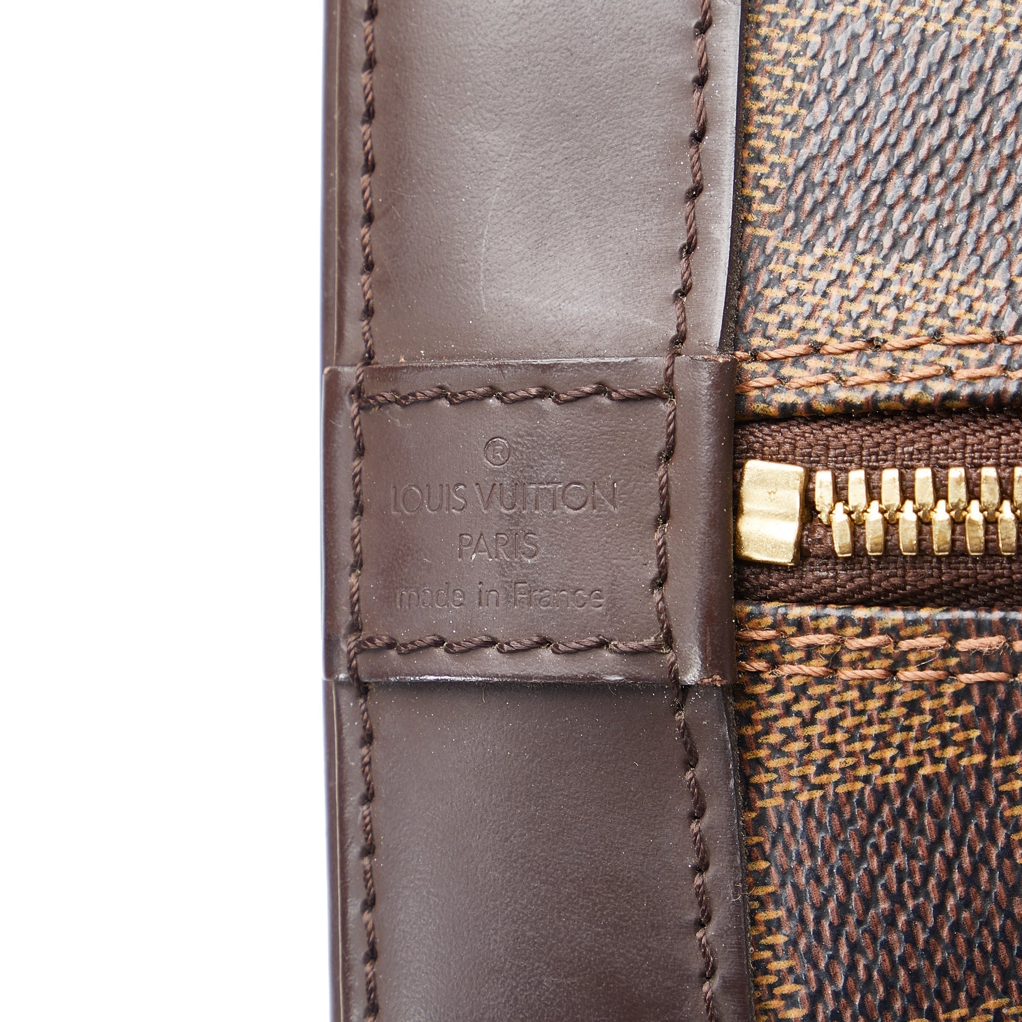 LOUIS VUITTON Damier Ebene Alma PM Handbag