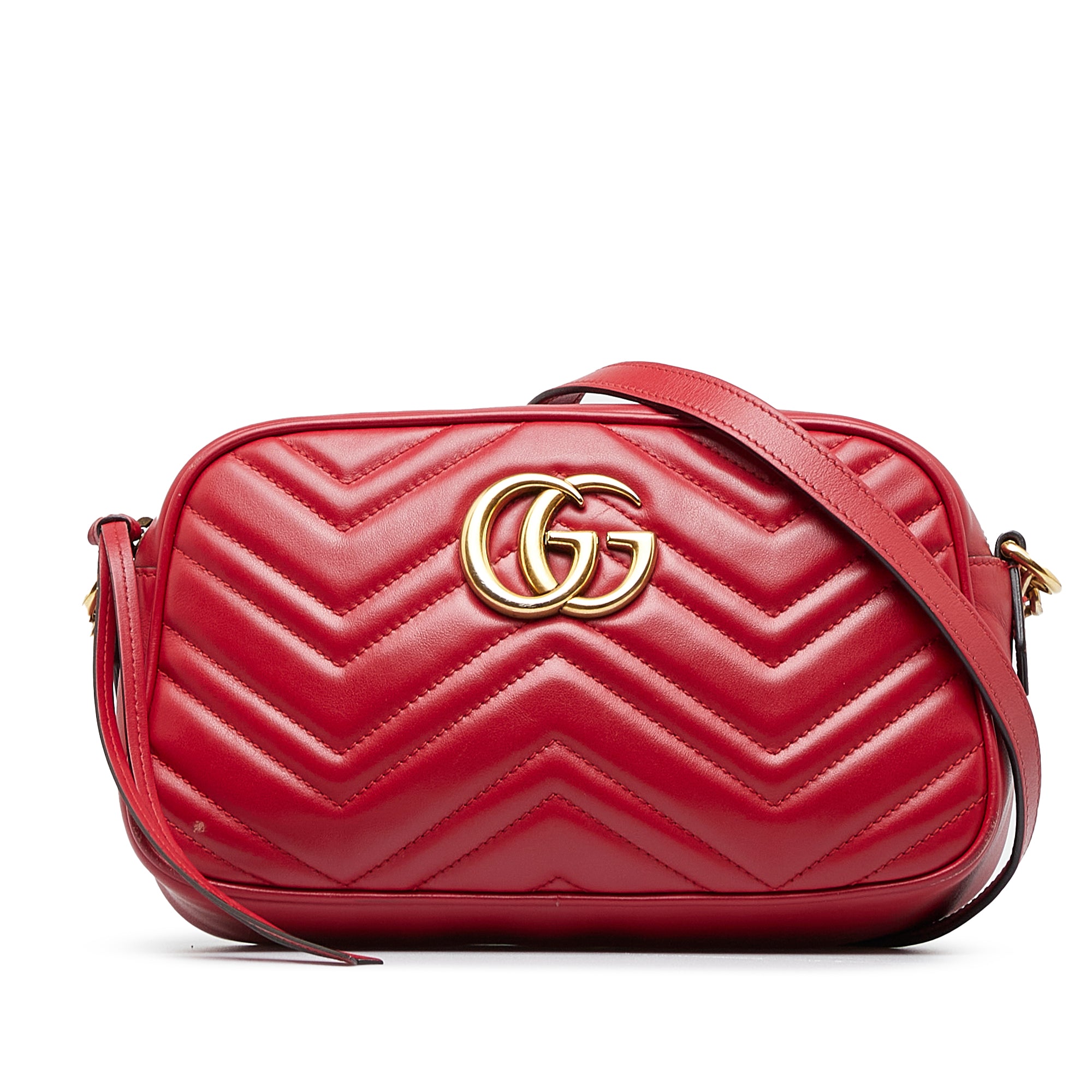 Gucci GG Marmont Small Red Matelassé