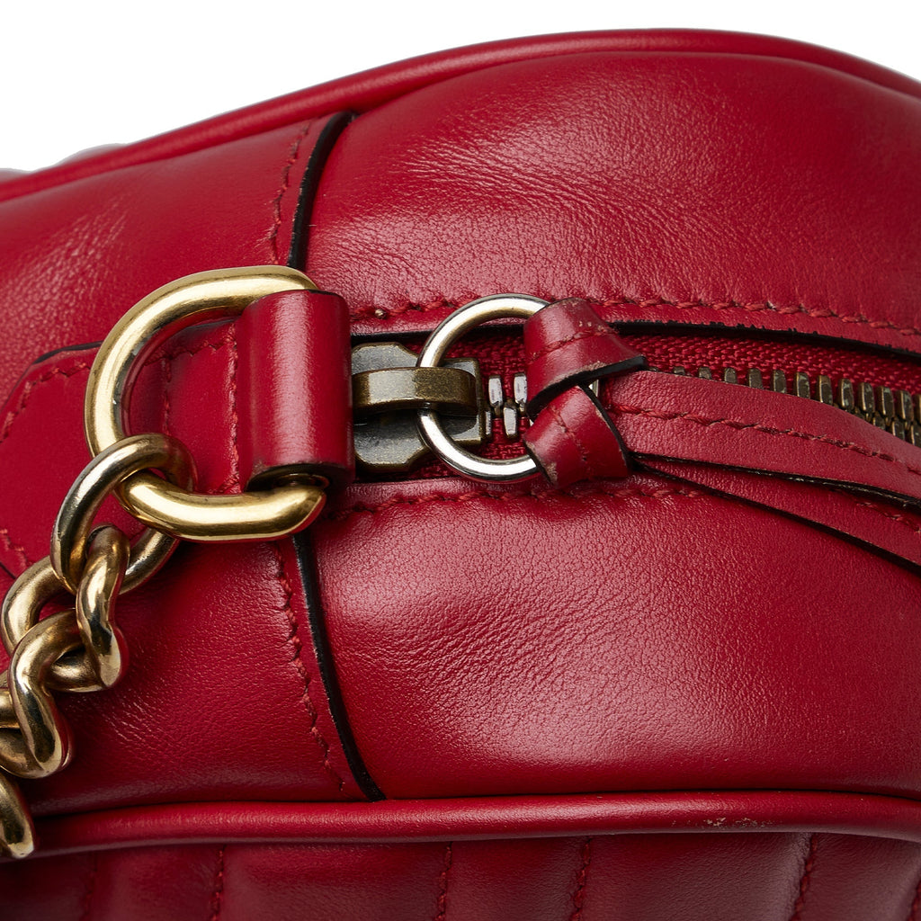 Gucci GG Marmont Small Red Matelassé