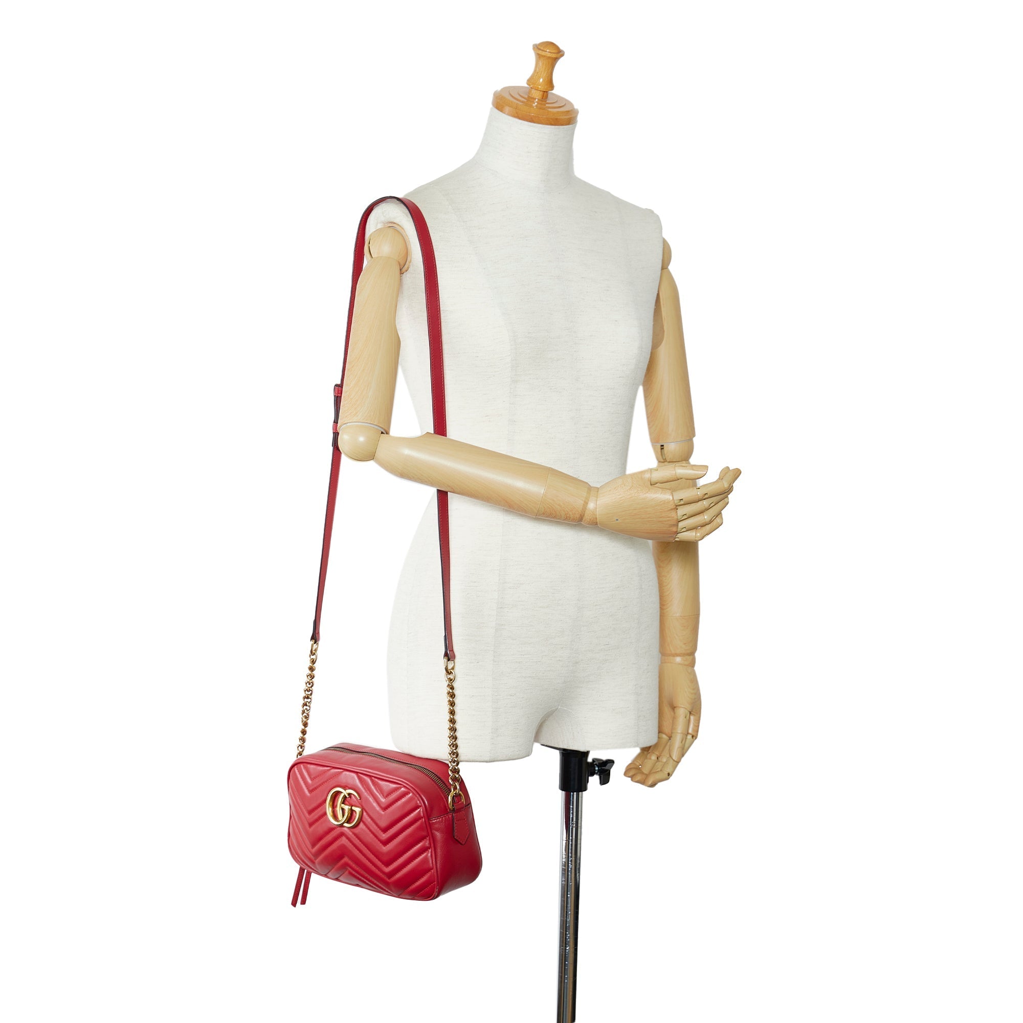 Gucci GG Marmont Small Red Matelassé