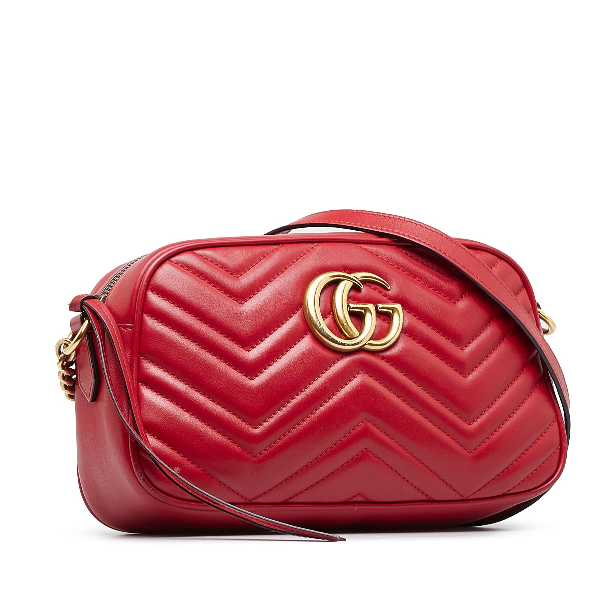 Gucci GG Marmont Small Red Matelassé