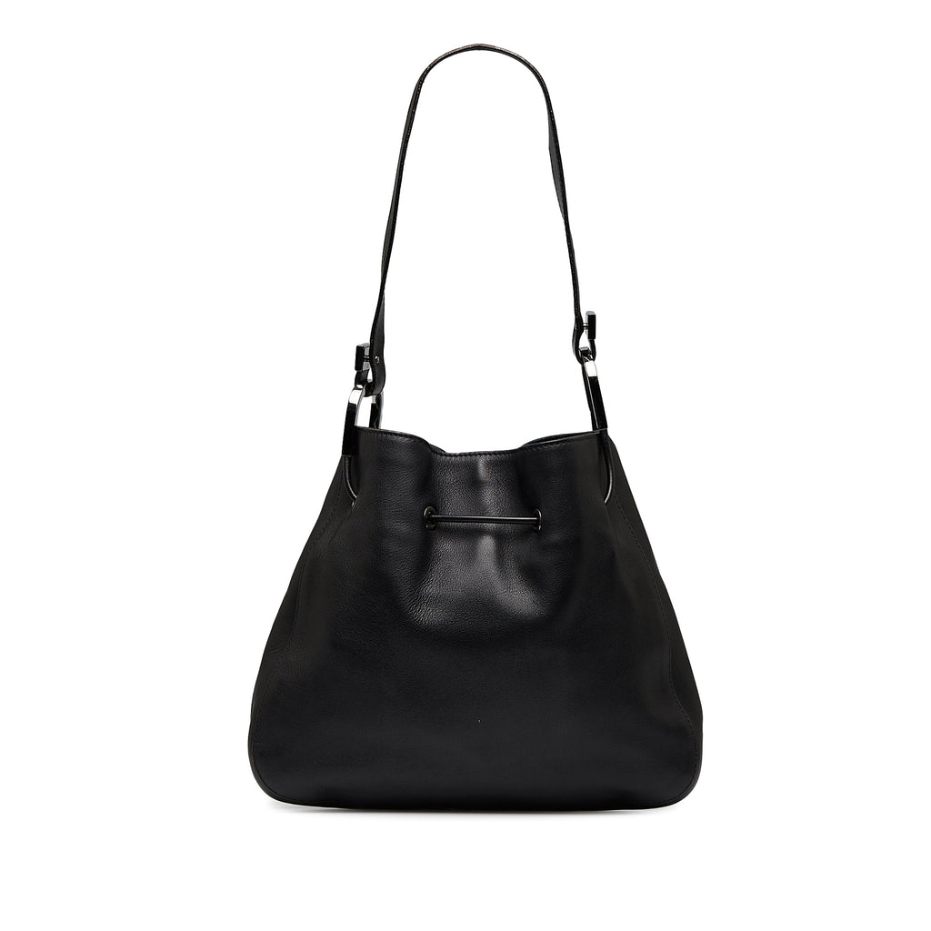 Gucci Shoulder Bag Black Leather