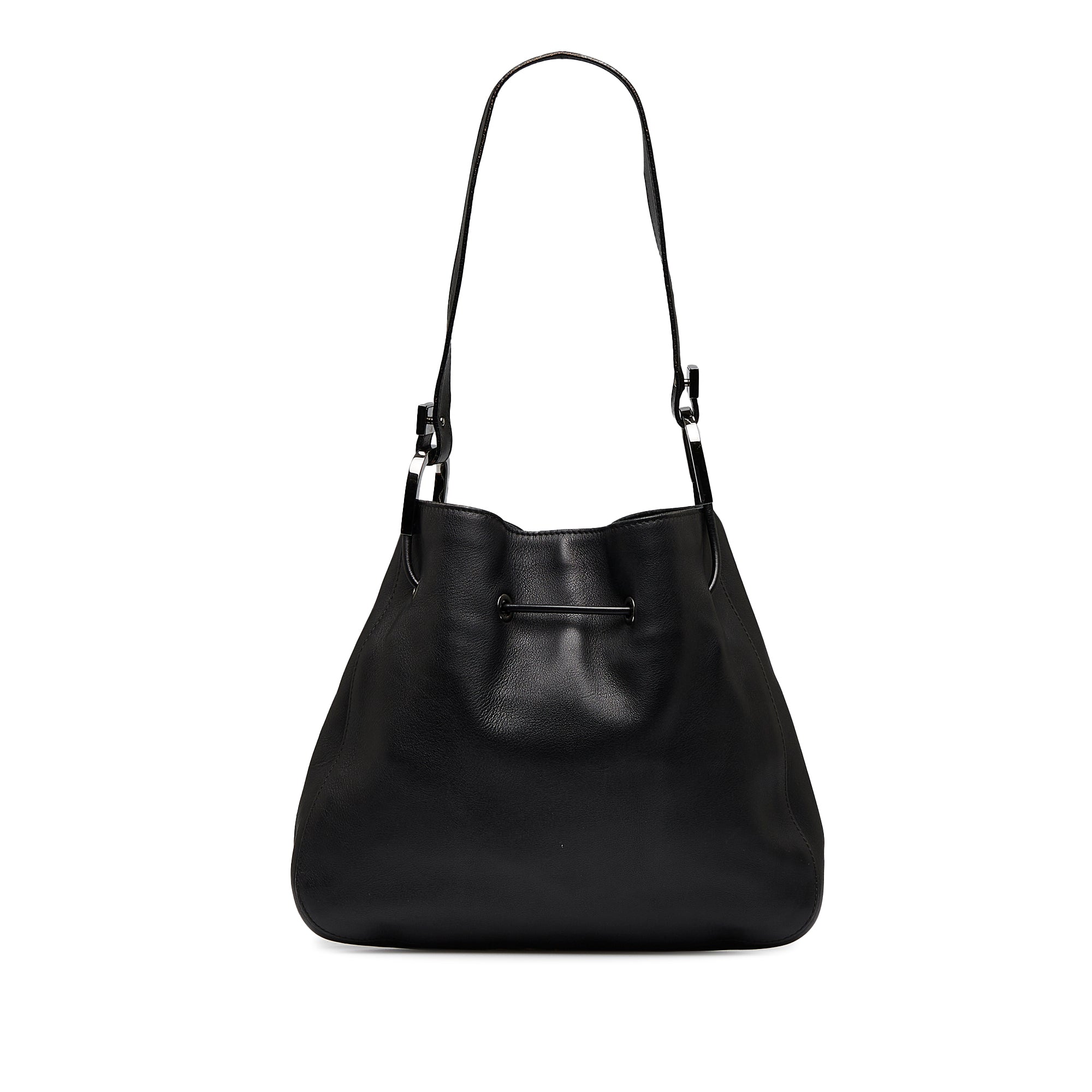 Gucci Shoulder Bag Black Leather