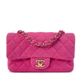 CHANEL Mini Classic Jersey Single Flap Crossbody Bag