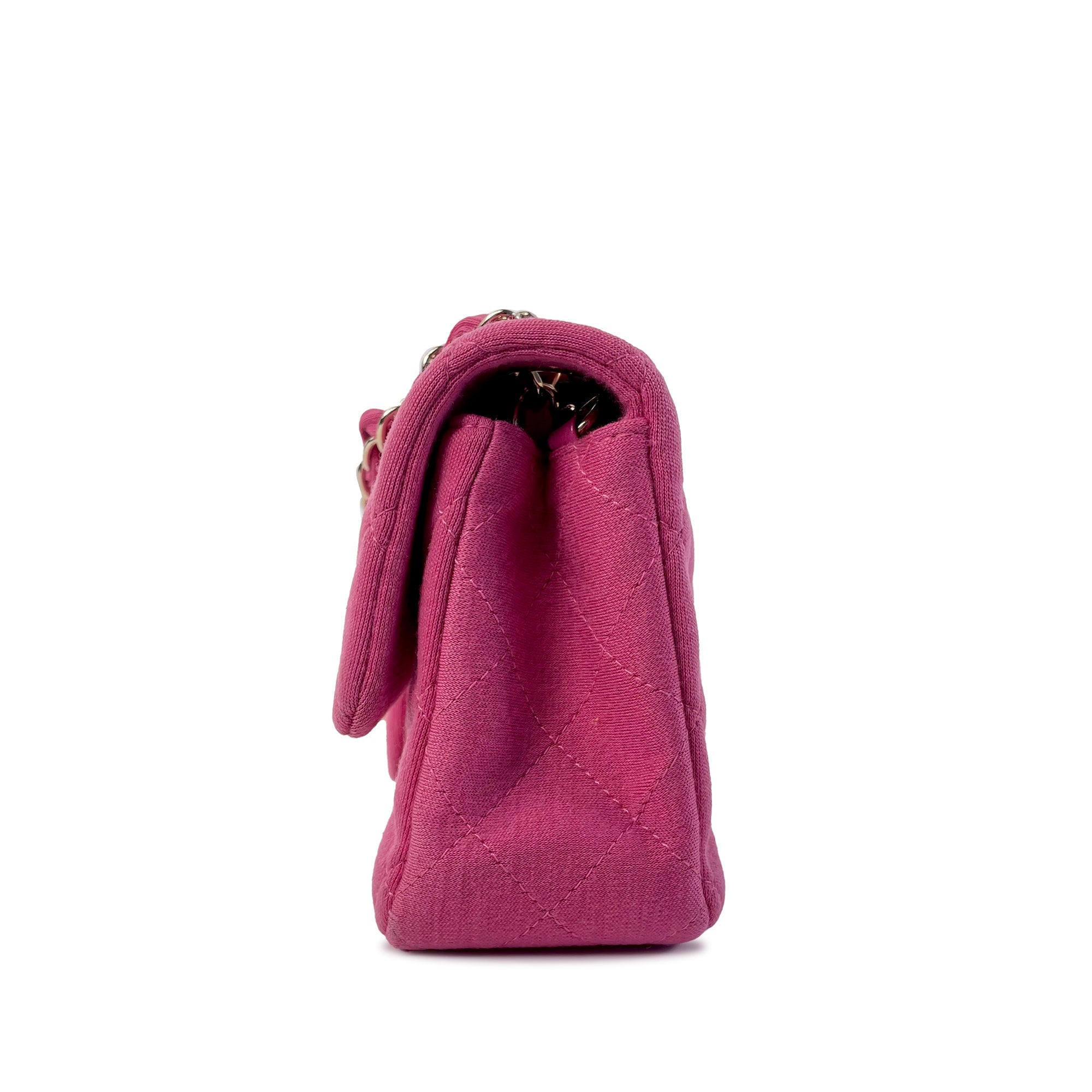 CHANEL Mini Classic Jersey Single Flap Crossbody Bag