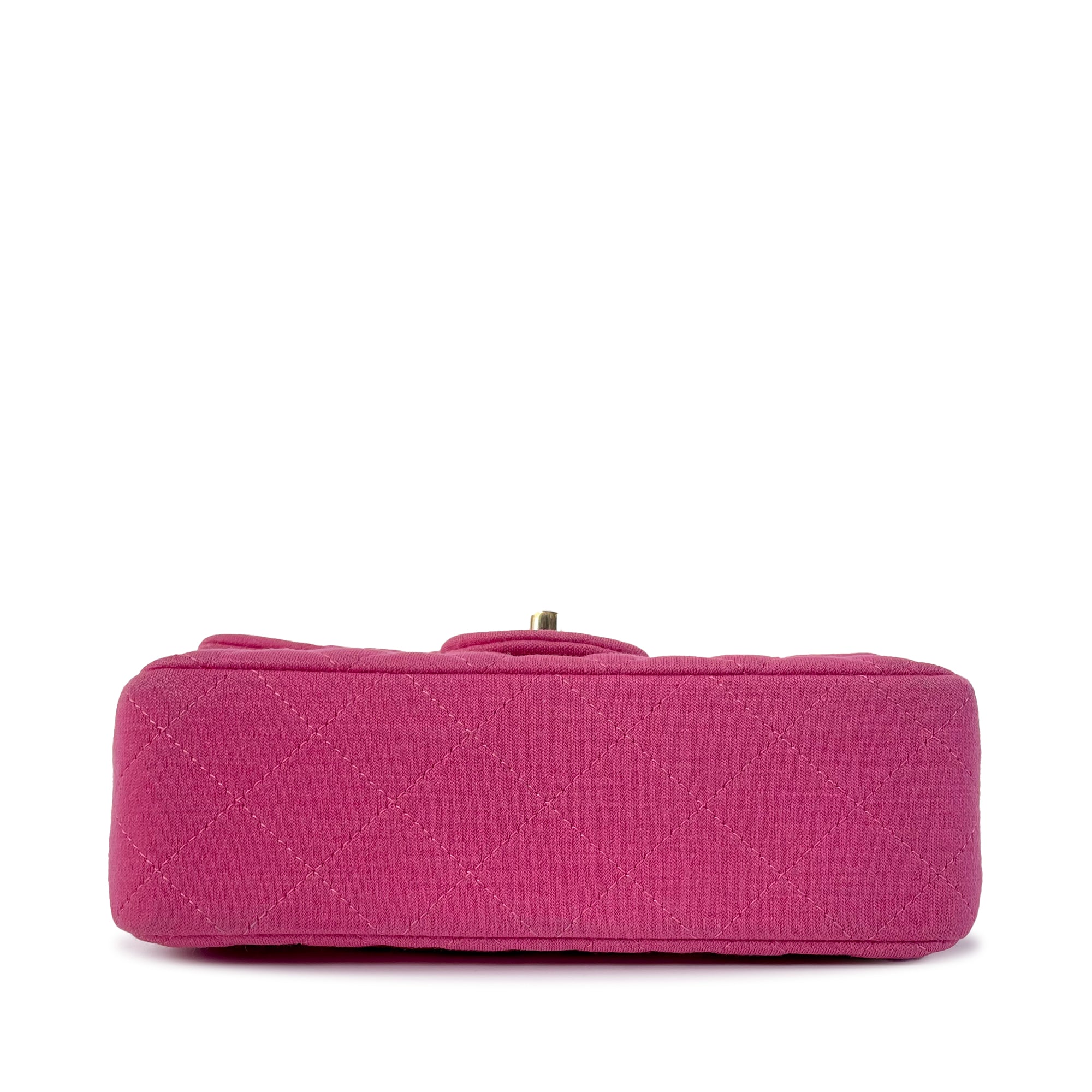 CHANEL Mini Classic Jersey Single Flap Crossbody Bag