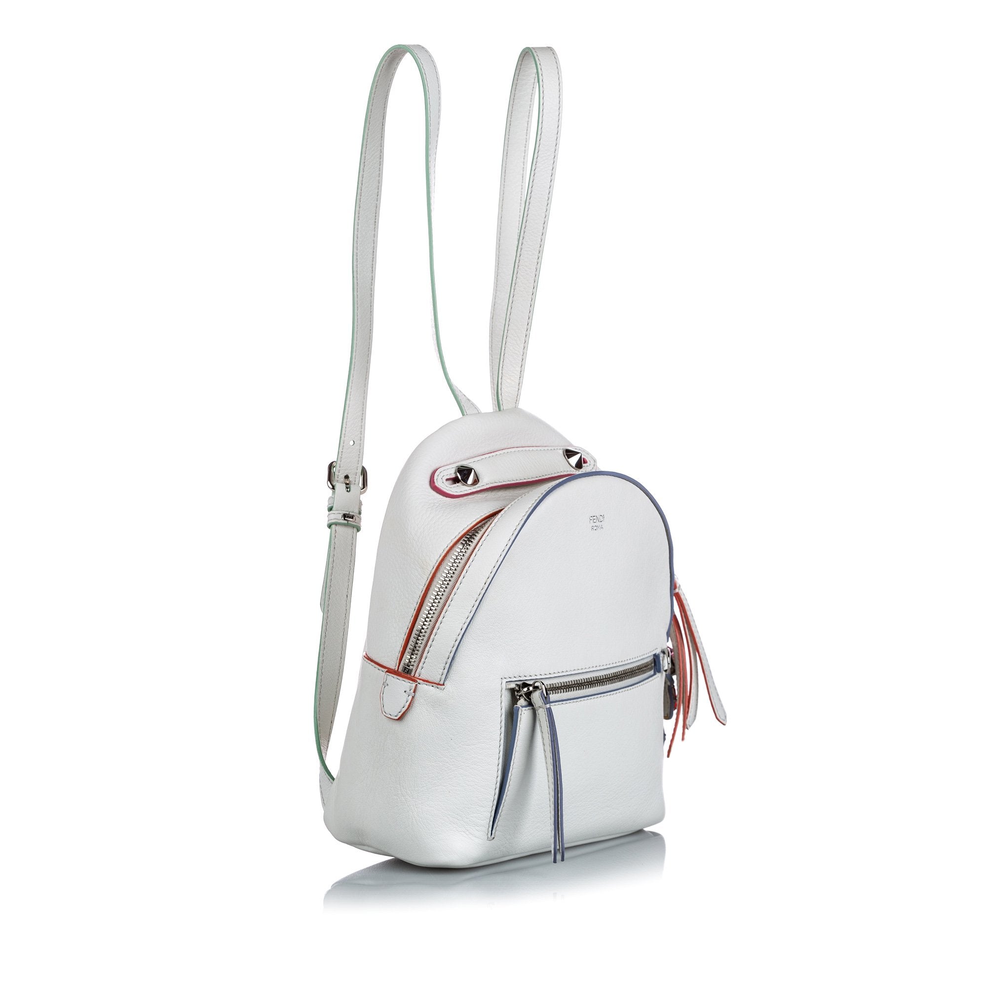Pre-Loved Fendi White Others Leather Mini By The Way Backpack ITALY