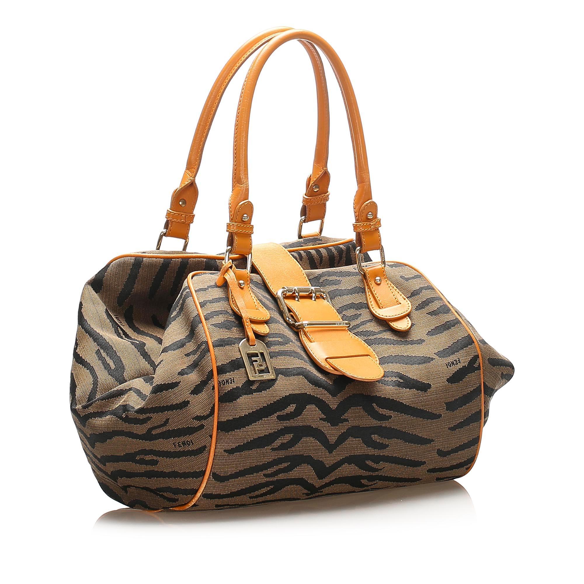 Fendi Animal Print Canvas Handbag (SHG-15317)